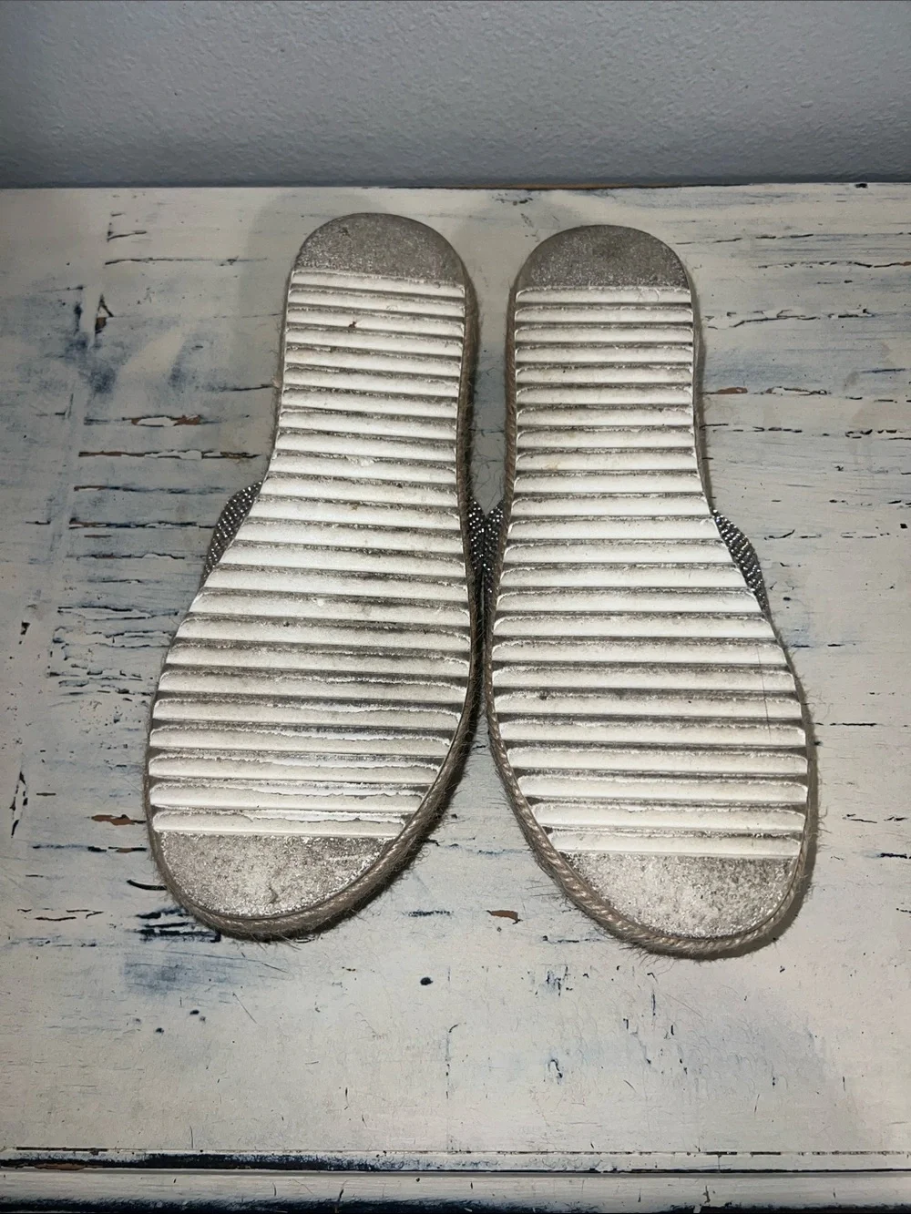 Steve Madden Women's Silver Espadrille Platform Sandals